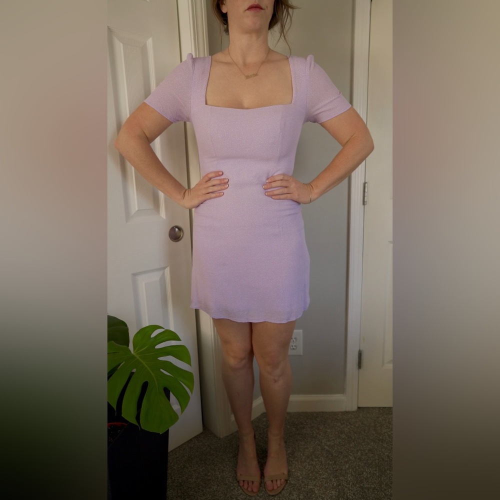 KOOKAI Lilac Venice Beach Dress - Dotted mini sundress size Medium